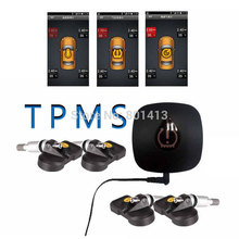Car Bluetooth TPMS Wireless Car Tire Pressure and Temperature Monitoring System For Android with 4 internal Sensors