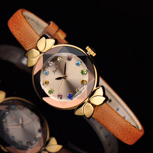 Ladies Wrist Watch Quartz Hours Best Fashion Dress Korea Bracelet Brand Leather Clock Multicolored JA627