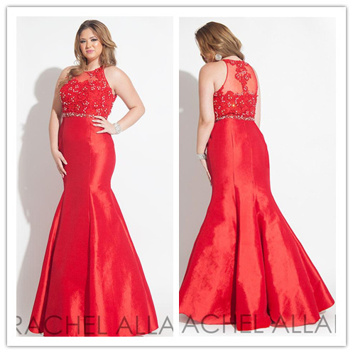 Sexy Red Plus Size Prom Dress 2015 High Quality See Through Back ...