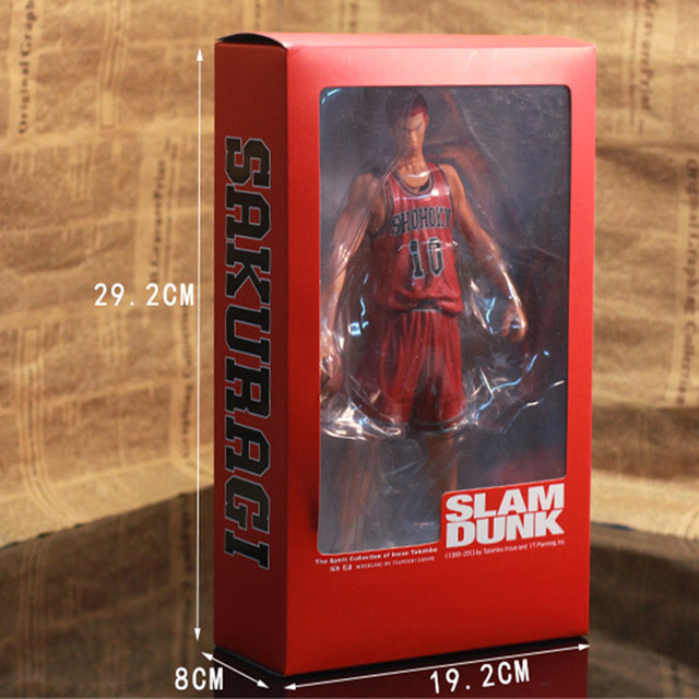 Бесплатная доставка японского аниме броскам сверху hanamichi sakuragi 26 см PVC фигурки модель мальчиков игрушки куклы дети подарок