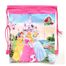 1pic princess school bags kids cartoon drawstring backpack bag For kids bag back to school mochila