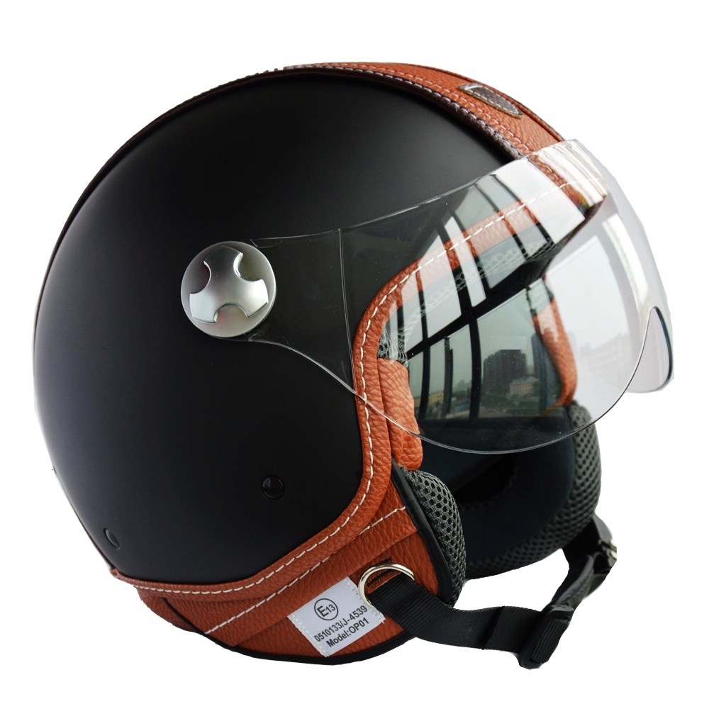 Vintage Leather Motorcycle Helmets