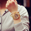 Relojes Hombre 2016 Stainless Steel Watch Montre Femme Large Dial Gold Watch Geneva Watch Women Strip