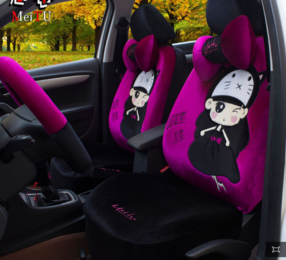 22 Pcs Galaxy Car Seat Covers,Purple Starry Galaxy Car