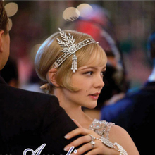 1920 s Flapper Great Gatsby Daisy Alloy Diamante Headband Accessories Bridal Wedding Tiara