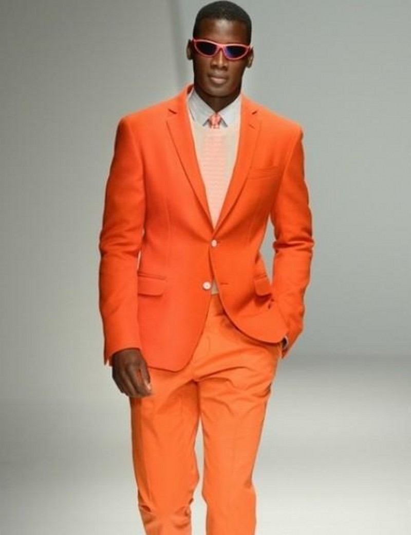 orange tuxedo shoes