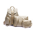 Korean Style Women Preppy Style Backpack Trendy Composite Bag Geometric Pattern High Quality Embossing Crossbody Bag