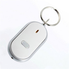 2015 New Locator Find Lost Key White LED Finder Chain Keychain Whistle Sound Control 1pc free