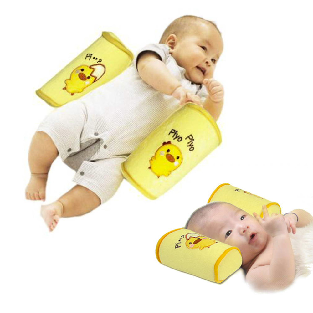 Comfortable Cotton Anti Roll Pillow Lovely Baby Toddler Safe Cartoon Sleep Head Positioner Anti-rollover Baby Anti Roll Pillow