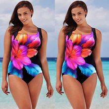 2016 Plus Size Women Sexy Swimsuit Beachwear One Piece Push Up Padded Bikini Swimwear