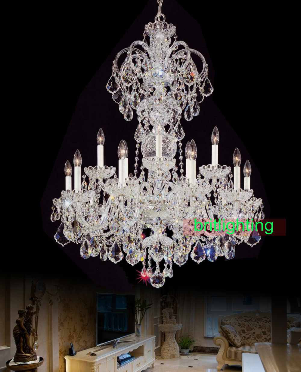 Bohemian kroonluchter koop goedkope bohemian kroonluchter loten ...