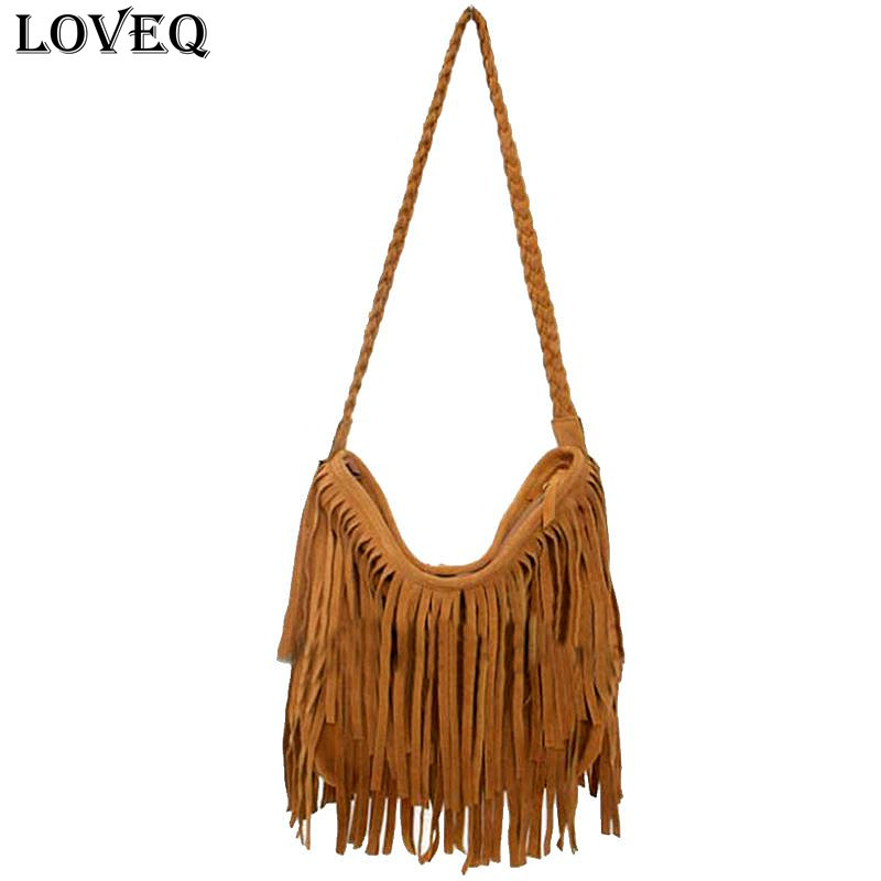 New 2015 Fashion Shoulder Bag Vintage Tassel Cross Body Bag Women Messenger Bags Popular Handbag Handbags
