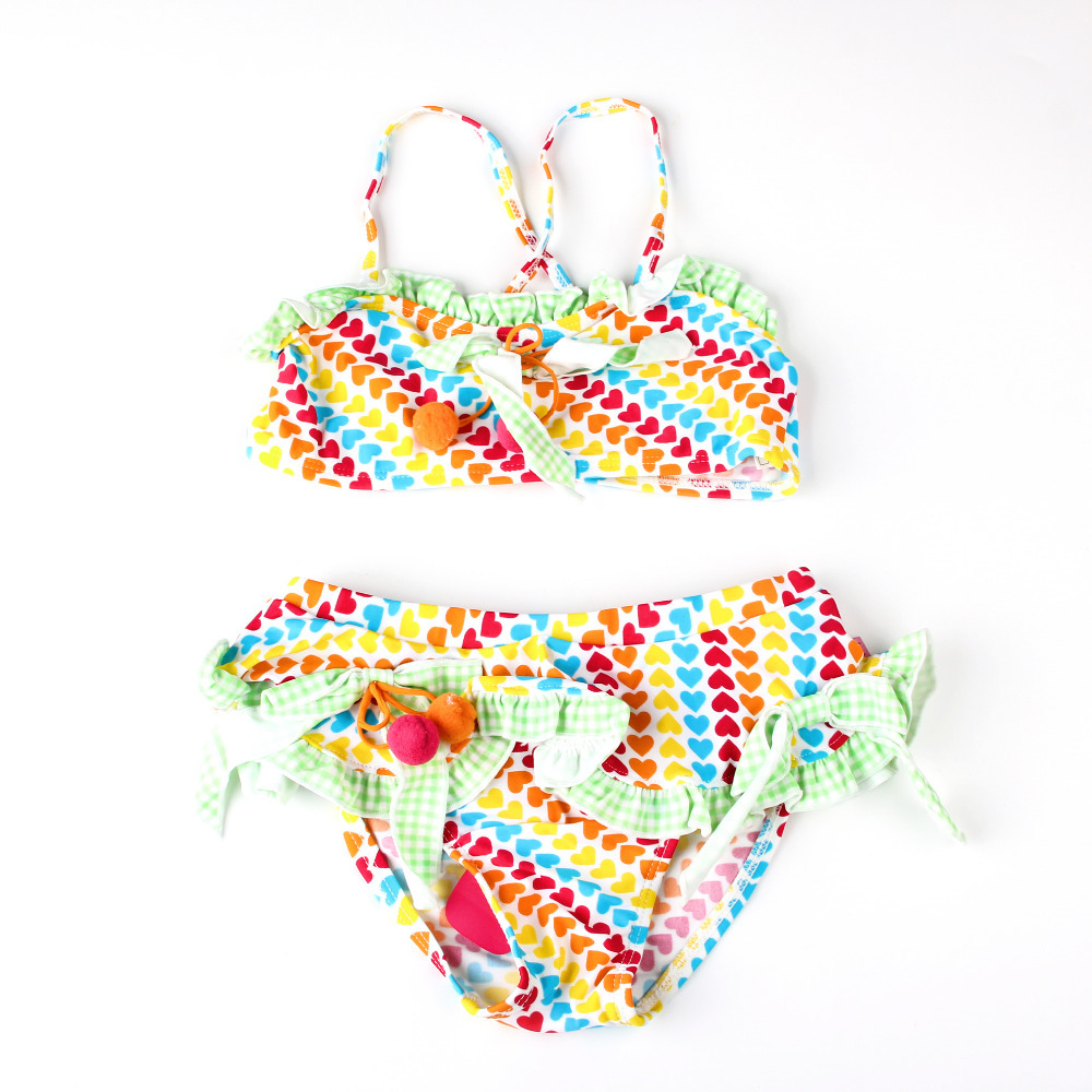 A Child Kids Swimming Suit Costume Swimwear Swimsuit Maios E Biquini Bikini Meias Infantil Two Pieces