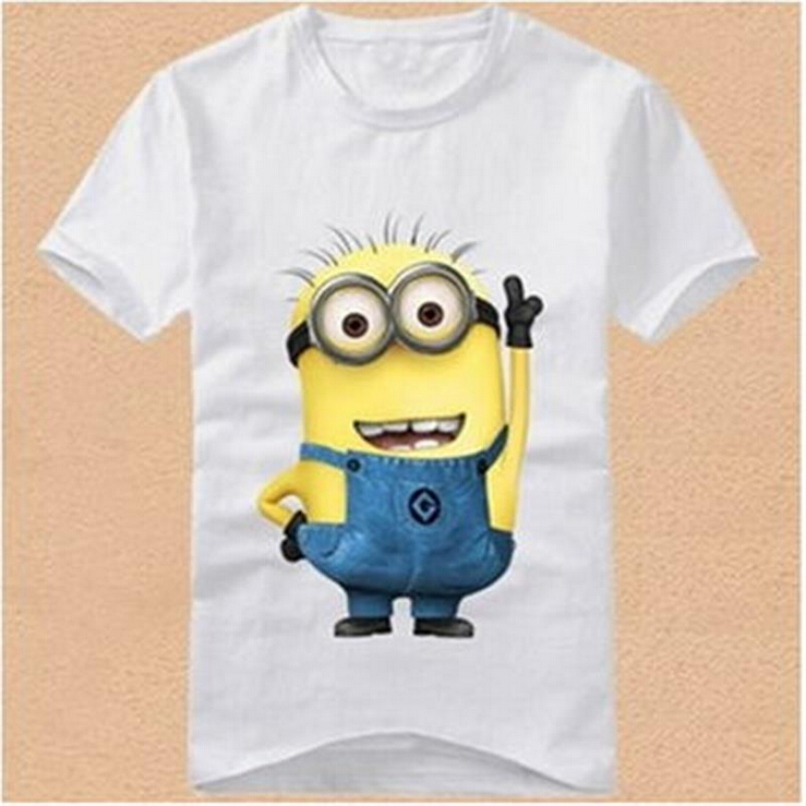 2016 Boys font b Girls b font T shirt Cartoon Anime Figure Despicable Me Minions Clothes