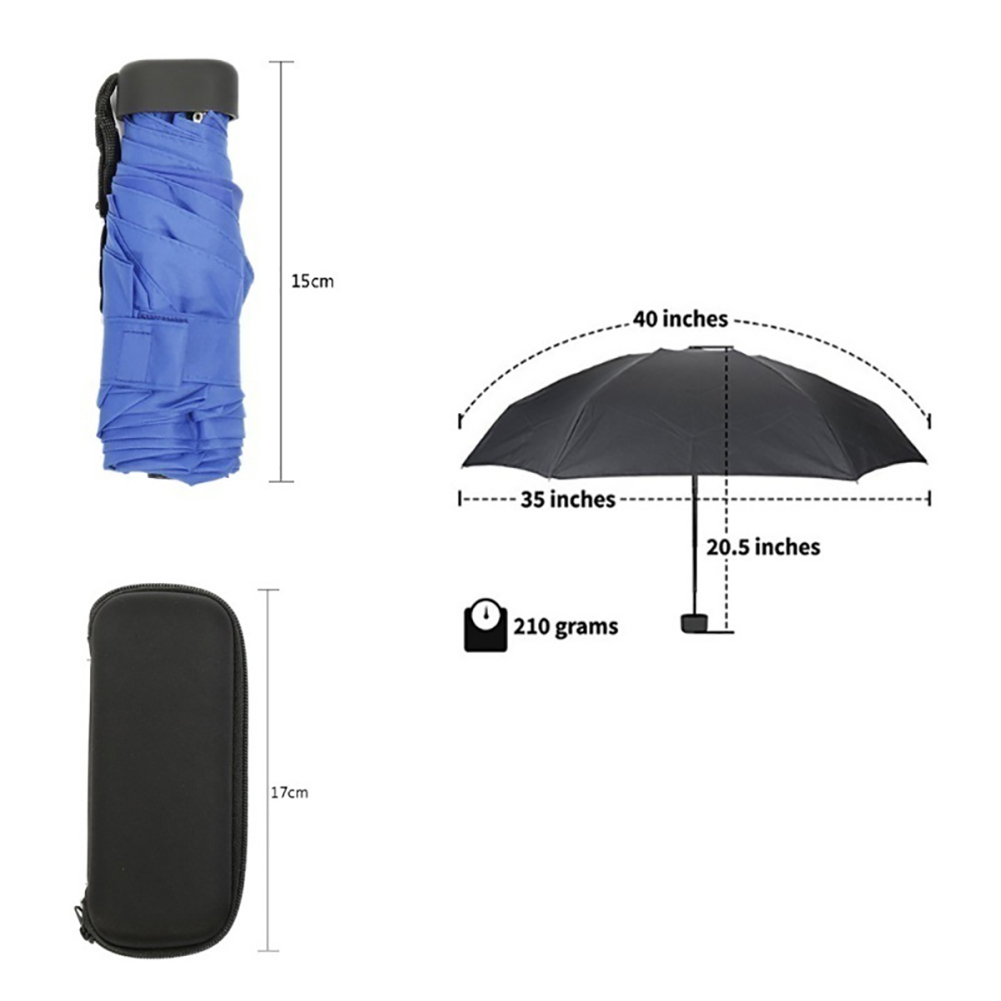 Flower Small and Compact for Backpack or Purse Great Umbrella for Women Travel Umbrella with Waterproof Case Men or Kids.