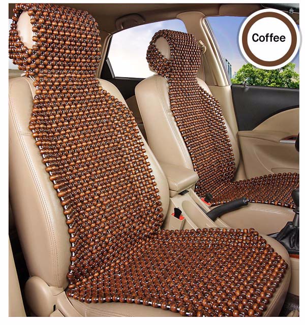 Natural Cool Summer Wood Bead Seat Cover Massage Car Cushion Home Chair