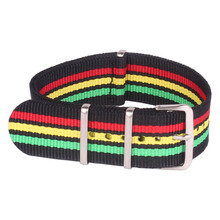 Nuevo ejército militar pulsera de la otan 22 mm correa de reloj de la correa de Nylon tejida de fibra de venda de reloj de 22 mm hebilla