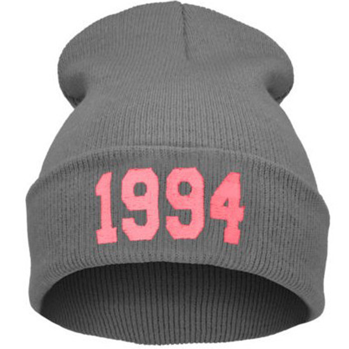 9 Colors Fashion Letter Hats for Women Cap Casual Hat 1994 Knitted Wool Cap Men Male