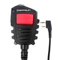 Walkie Talkie Double PTT 2 Pin Handheld Microphone Speaker MIC for Kenwood TYT HYT Baofeng 5r