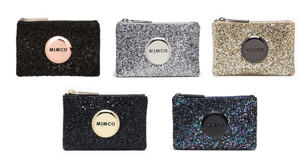 WITH DEFECT MIMCO SPARKS SMALL POUCH 5 COLOR COMBO...