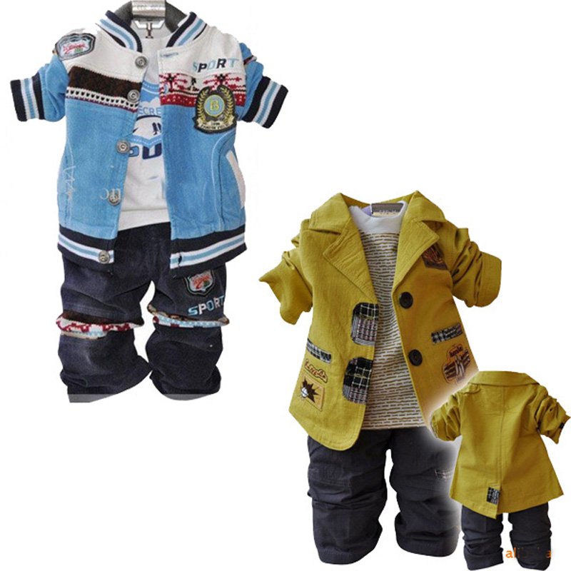 1 3 years old boy set spring fall baby boy clothes high quality yellow