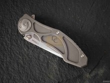 Carson Exorcist Folding knife TC4 Titanium handle M390 blade 61 5HRC ball bearing washer Survival Outdoor
