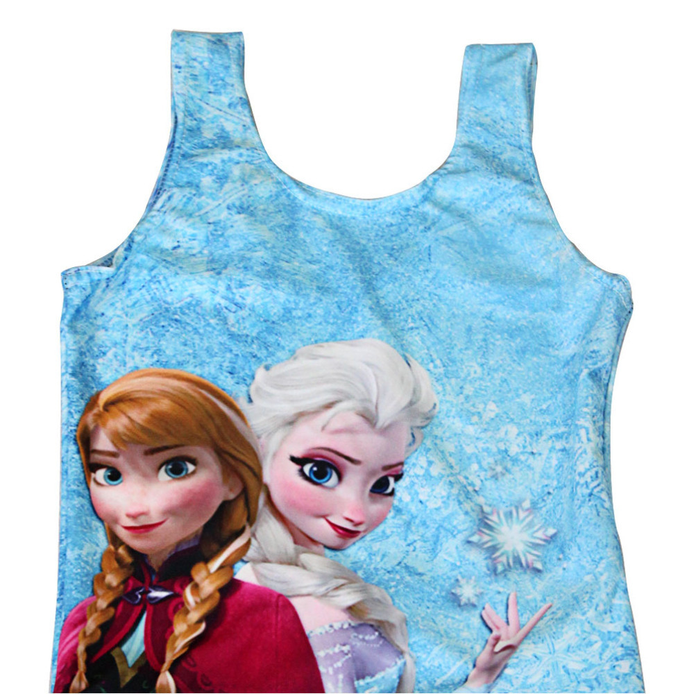 2015 New Arrival 5T-10T Toddler Girls Swimwear Anna Elsa Kids Bathing Suit One-Piece Swimsuit Swim Wear 5 -10 Yr CSST-0002 (3)