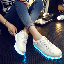 Led Luminous Shoes 2016 Casual Shoes Led Shoes For Women & Men Fashion Adult LED Lights Up USB Charging Shoe