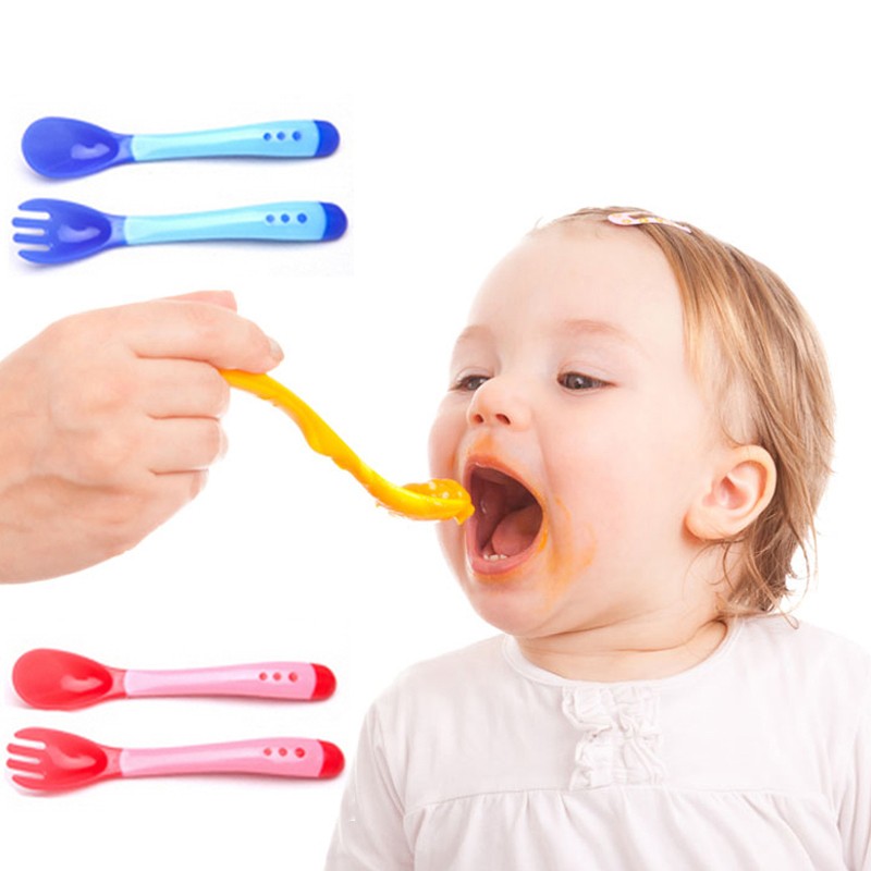 2PCS-Baby-spoon-and-fork-Safety-Temperature-Sensing-Spoon-Baby-Flatware-Feeding-Spoon-baby-product-kids