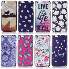 2015 fashion painted for Apple iphone 6 cases flower Lion King Phone shell for iPhone 6