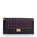 Famous Brand 2016 New Fashion Geometric Rhombic Plaid Clutch Bag Women Designer Novel Wallet Ladies Twist