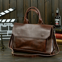 2016 new arrival men s messenger bags Leather Shoulder Messenger Business Computer Briefcase bag JW003