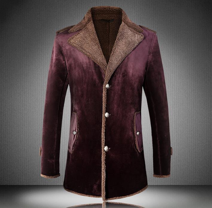 Men's Jacket Male Winter Outwear Fur Coat Plus Velvet Thick Brand pleuche trench Coat Casual warm Jacket big size 4XL