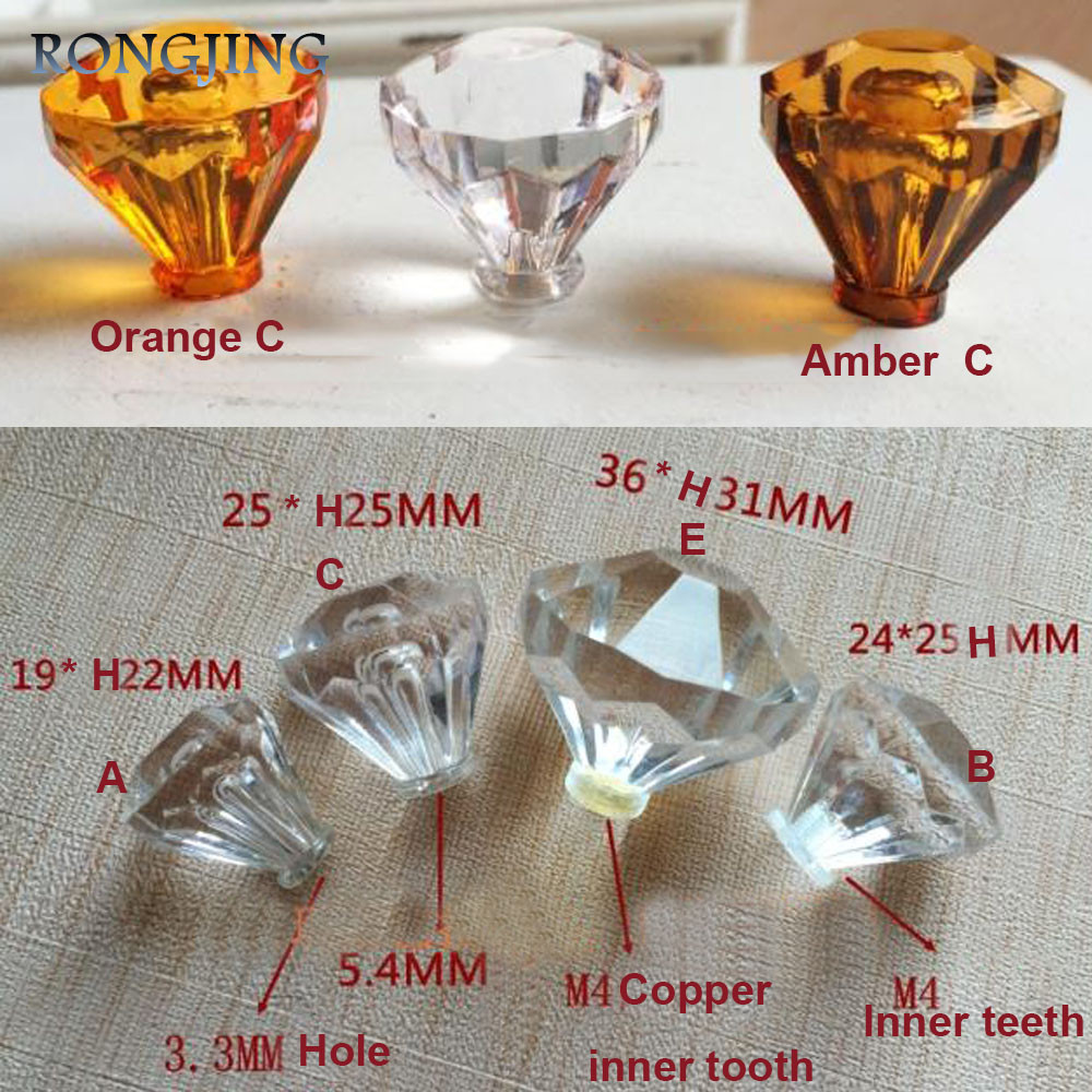 10pcs Plastic Dresser Knobs Plexiglass Furniture