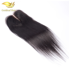 6A Grade Virgin Malaysian lace Closure Straight Human Hair closure 4x4 Middle free three Part Lace