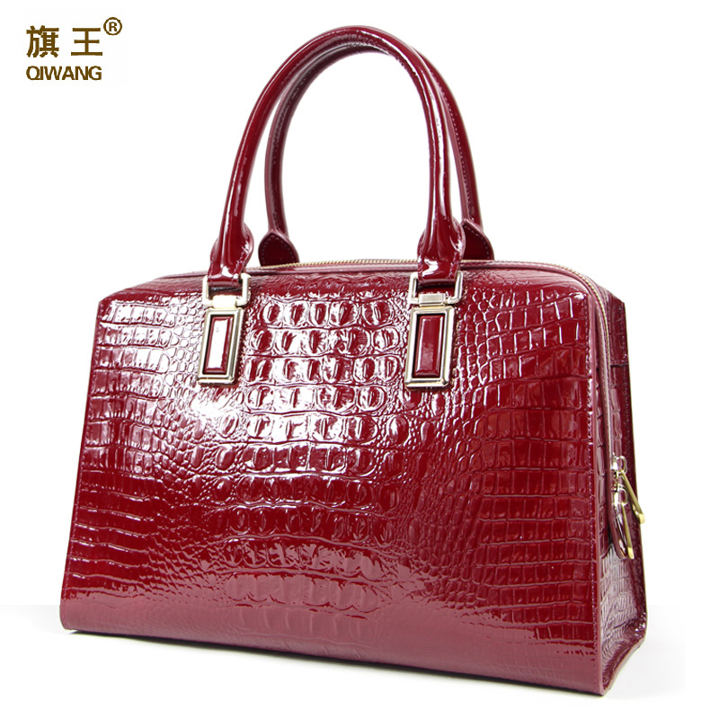 Gorgeous Substantial Sturdy Women Bag Expensive Crocodile Cowhide Leather Tote Handbag High ...