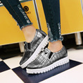 2016 New Tassel Style Woman Casual Shoes Female a Pedal Lazy Round Toe Single Shoes Golden