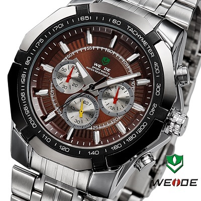 3 Colors Weide watches Men Military Quartz Sports Diver Watch Full Steel Fashion Army Wristwatch 2015