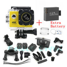 F60 Allwinner V3 4K/30fps WiFi Action Camera Full HD 1080P 2.0″LCD Diving 30M Waterproof Sport DV Two Batteries