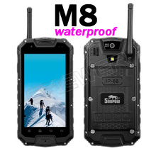 Snopow M8 MTK6589 Quad Core Mobile Phone IP68 Waterproof Dustproof Shockproof Tri Proof 4.5 Inch Cell Phones GPS 3G Wifi 8.0MP