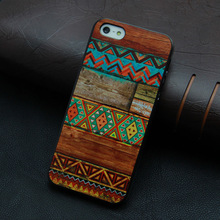 new design Colored Wood Lines Retro Bohemia print black hard plastic caso For Apple cover Case