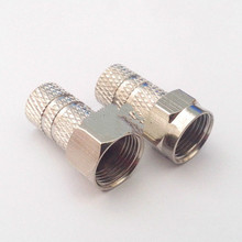 10pcs TV cable joint centimetres Inch self tightening spiral F head satellite digital set top box connector 75-5