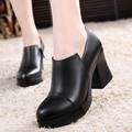 2017 women s spring and autumn shoes thick high heels fashion women genuine leather shoes first