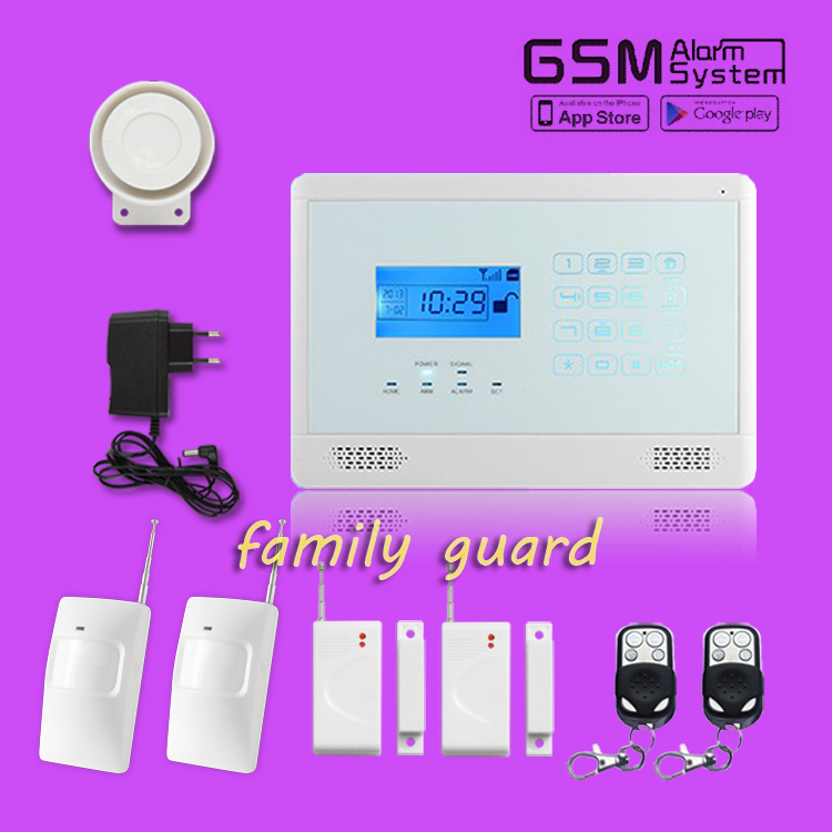 Free Shipping!M2E Android IOS APP Autodial Wireless 2PIR+2door Home Burglar Intruder Touch Alarm System with Intelligent Sensors
