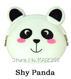 free shipping silicone panda coin purse cute animal brand new money change wallets kids cartoon gift women bag card protector