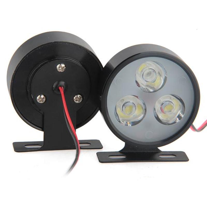 2 x CARCHET 3W White High Power 3 LED Driving Work Light Lamp Off Road Car Truck