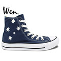 Wen Hand Painted Shoes Unisex Custom Design Australia Flag Men Women s High Top Canvas Shoes