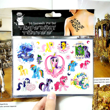 My Little Pony Toy Child Temporary Tattoo Body Art Flash Tattoo Stickers 17*10cm Waterproof Henna Tatoo Car Styling Wall Sticker