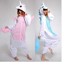 Mens Animal Onesie Cosplay Halloween Adult Unicorn Costume Blue Minion Unicorn Pajamas