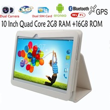 10 Original 3G Phone Call Android Quad Core Tablet pc Android 4 4 2GB 16GB WiFi